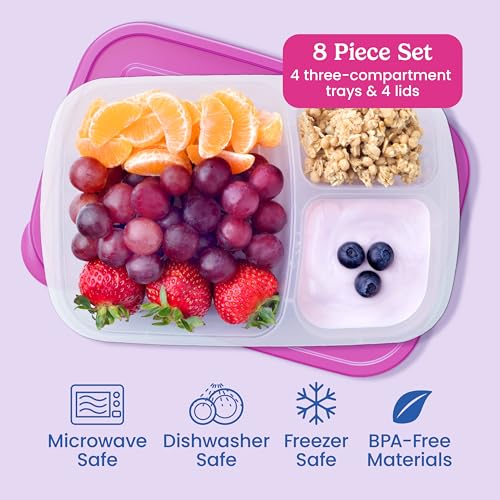 Easyboxes Original Stackable Lunch Boxes (Brights (4-Pack))