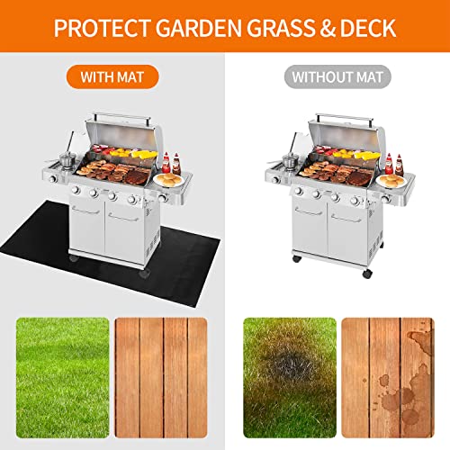 Under Grill Mats for Outdoor Grill (40x48 inch double side fireproof)
