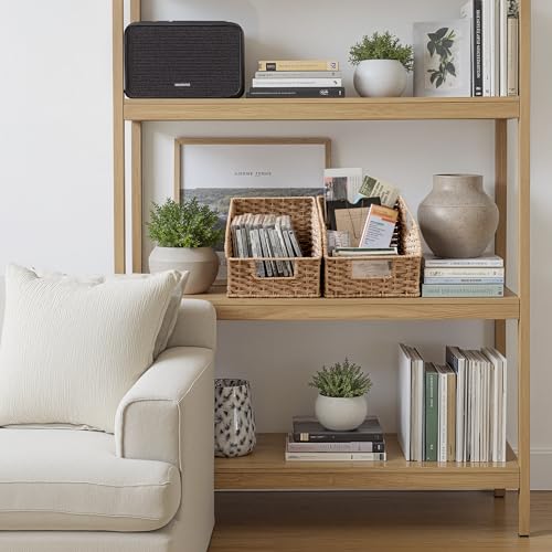 Wicker Baskets for Organizing (Light Brown(Paper Rope) / 2x 8½"L x 10"W x 7½"H)