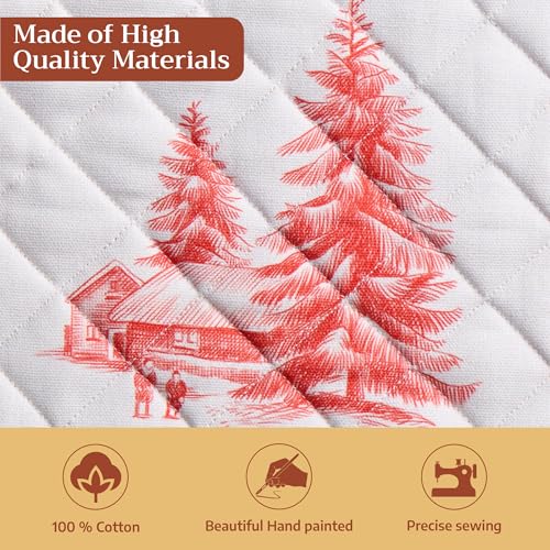 Pot Holders 100% Cotton Potholders (120 - Winter Jouy / 8" x 8" (Pot Holder Pack of 1))