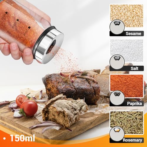 Spice Jars with Labels (5oz / 150ml)
