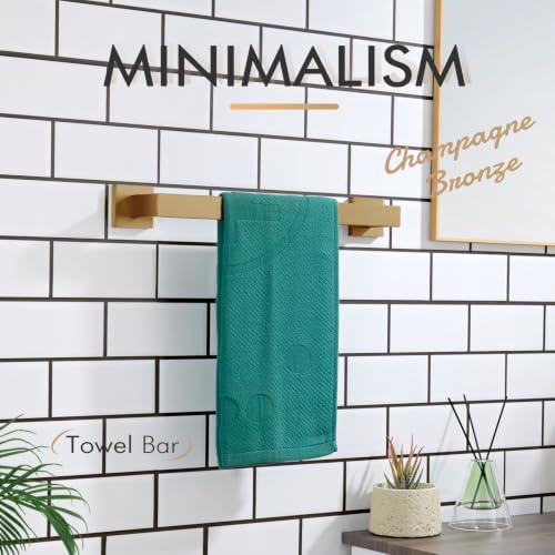 12 Inch Towel Bar for Bathroom Kitchen Towel Holder Wall Mounted SUS304 Stainless Steel Towels Rack (Champagne Bronze / 12-Inch)