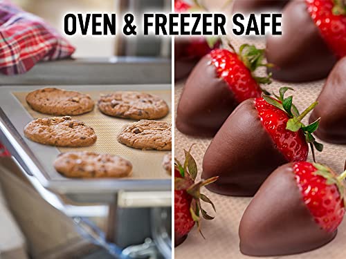 2 Pack) Silicone Baking Mat Sheet Set - Reusable Baking Mat Nonstick - Half Sheet Baking Mat For Oven - 16.5" x 11.6" (Light Gray) (2 Pack / Pale Gray)