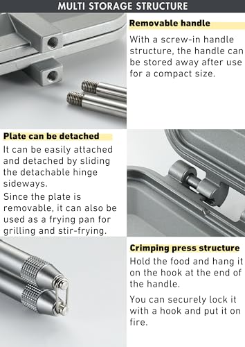 Sandwich Maker Hot Sand Single Burner Gas Fire Open Fire Compact Aluminum TT (Silver)