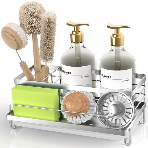 Stainless Steel Sponge Holder for Kitchen (Silver)