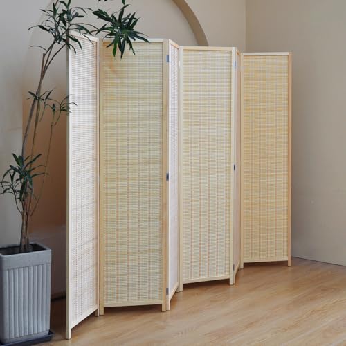 6 Panel Bamboo Room Divider (Beige / 6 Panel)