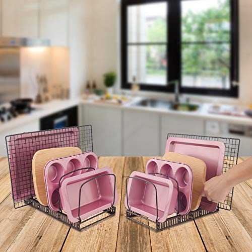 10+ Bakeware Organizer Rack for Kitchen Bakeware (Brown / Bakeware Organizer)