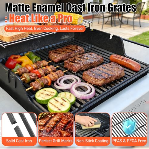 17.5 Inch Grill Grates for Weber Spirit 200 Series Front Control (17.4" Weber Spirit 200 GS4 II 200)