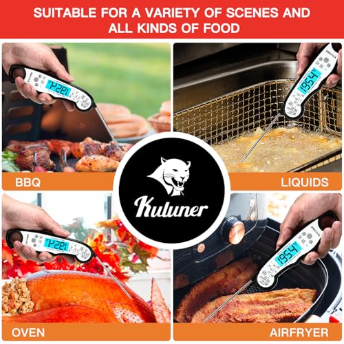 Digital Instant Read Meat Thermometer for Cooking (White)
