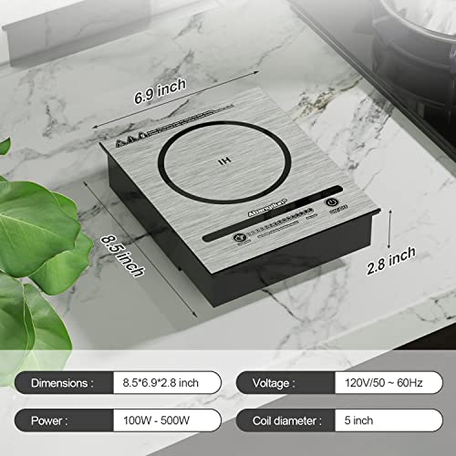 500W Mini Portable Induction Cooktop for Moka Pot & Small Cookware