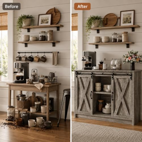 Farmhouse Coffee Bar (Wash Grey)