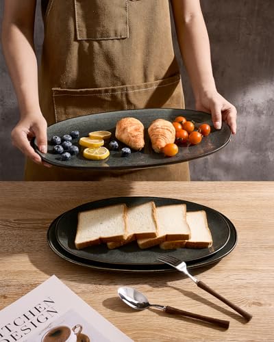 Serving Platters Set of 3 Sizes (Deep Forest)