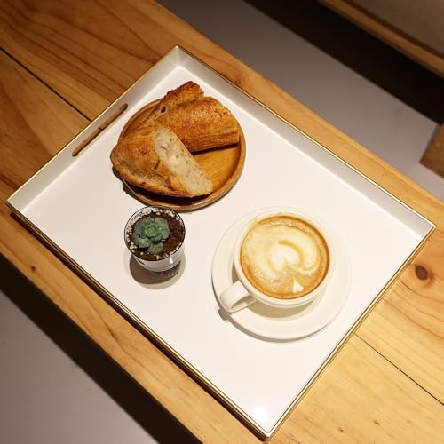 White Plastic Serving Tray for Ottoman (30 White / 11.8" x 15.7" x 1.6")