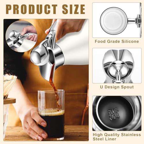 2 Pcs 68oz Thermal Coffee Carafe (Black/White)