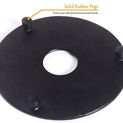 Cast Iron Mat with Rubber Pegs (Teapot Trivet 5.3 in)