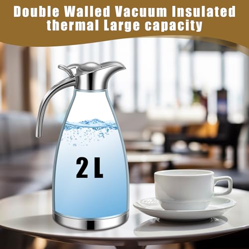 2 Pcs 68oz Thermal Coffee Carafe (Khaki Blue)