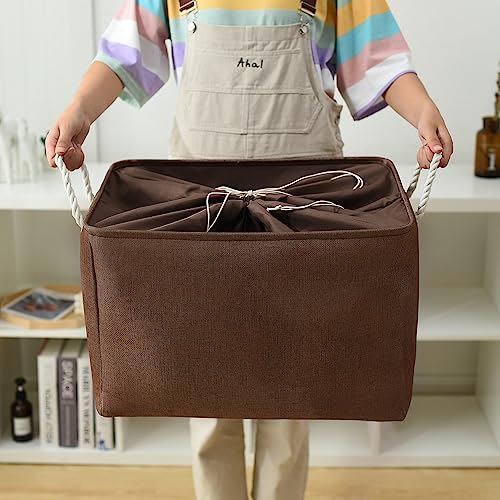 Organization and Storage for Organizing (Brown / 3PCS/Extra Jumbo - 20.5Lx15.7Wx13.8H)