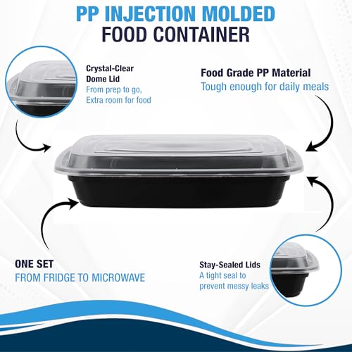 Meal Prep Containers W (150 Pack / 16 oz)