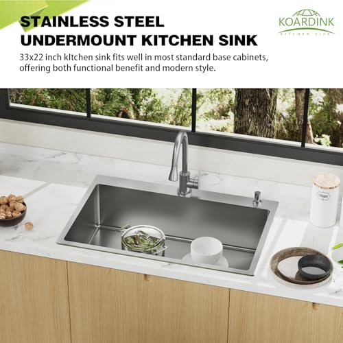 33x22In Drop In Kitchen Sink (33x22 Stainless)