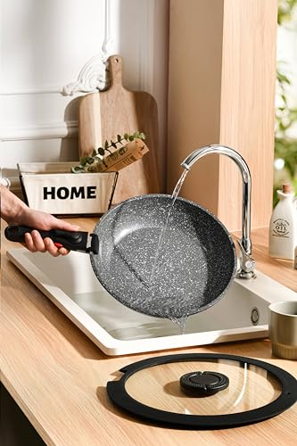 7pcs Pots and Pans Set Non Stick from France (Ash Grey / 7 Piece)