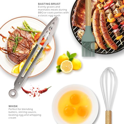 Silicone Cooking Utensils Set (Colorful)
