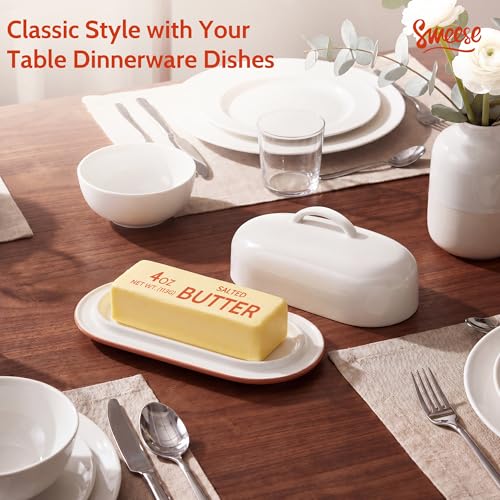 Ceramic Butter Dish with Lid (Brown)