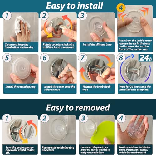 Suction Cup Hooks for Shower (2 Count)
