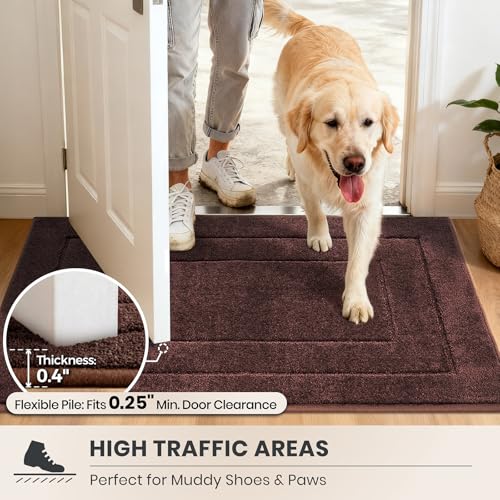 Dirt Trapping Door Mat Indoor Entrance (Brown / 32" X 47" (Rectangular))