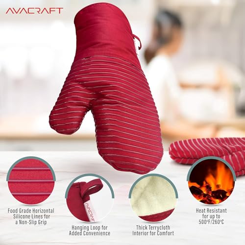Oven Mitts Pair (Red Oven Mitts)