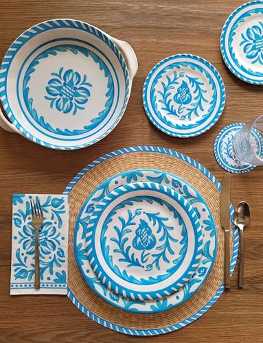 Luxury Melamine 18 Piece Dinnerwear Set (Sicily Teal)