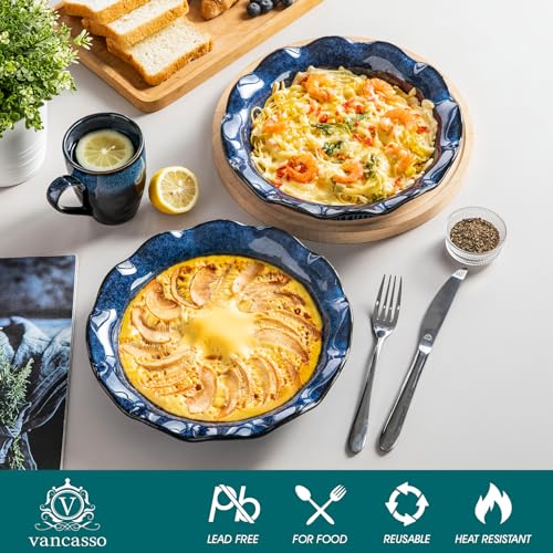 Stern Ceramic Pie Pan (Blue / 2 Pieces)