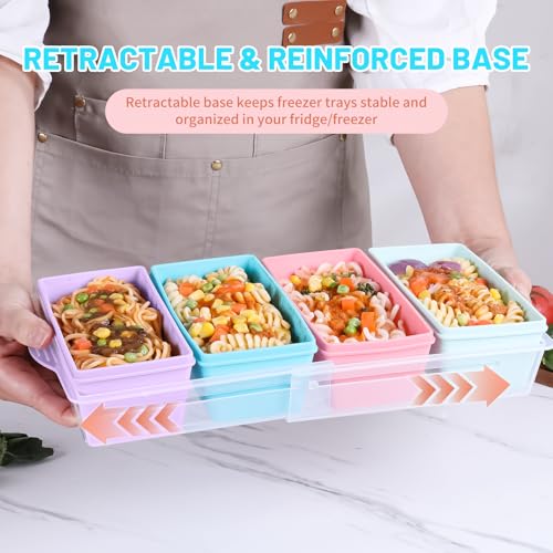 2 Cup Silicone Freezer Molds with Lids (Pastel Rainbow / 4x 2-Cup)