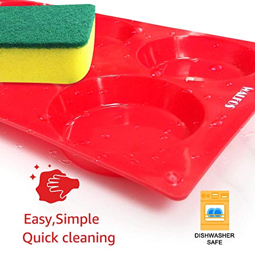 Silicone Whoopie Pie Baking Pans (Muffin Top Pan / 2 Pcs: 6 Cups, Regular)