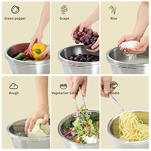304 Stainless Steel Fine Mesh Colander Set (2 Count)