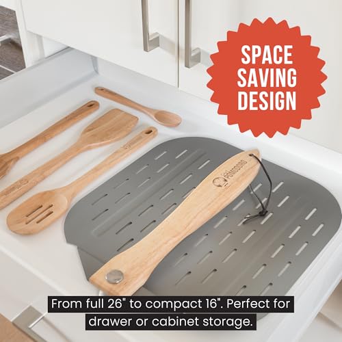 Aluminum Perforated Pizza Peel 16 Inch with Foldable Handle