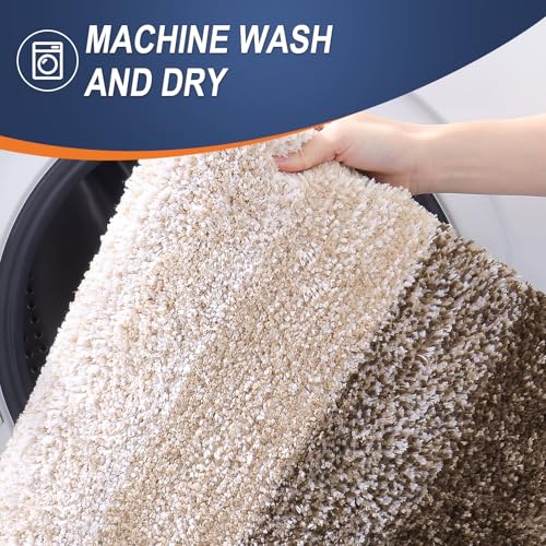 Small Bathroom Rugs 24x16 (24" X 16" / Light Brown)