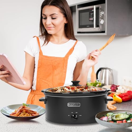 6 Quart Slow Cooker Oval Manual Pot Food Warmer with 3 Cooking Settings