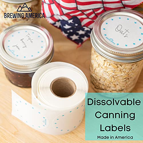 Dissolvable Food Labels for Canning (Teal Round)