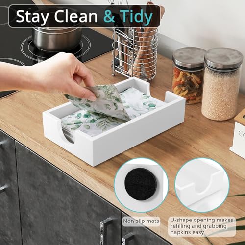 Napkin Holder for Bathroom (White)