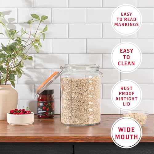 1 Gallon Glass Jar with Hinged Clamp (Gallon Jar - Pack of 1)