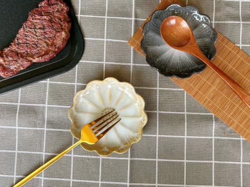 Ceramic Spoon Rest for Stove Top (Retro, Beige)