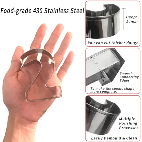 Number Cookie Cutters Shapes 9pcs (Number)
