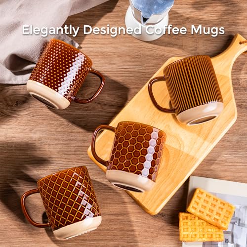Coffee Mugs Set of 4 (Caramel / Set of 4 (12 Ounces))