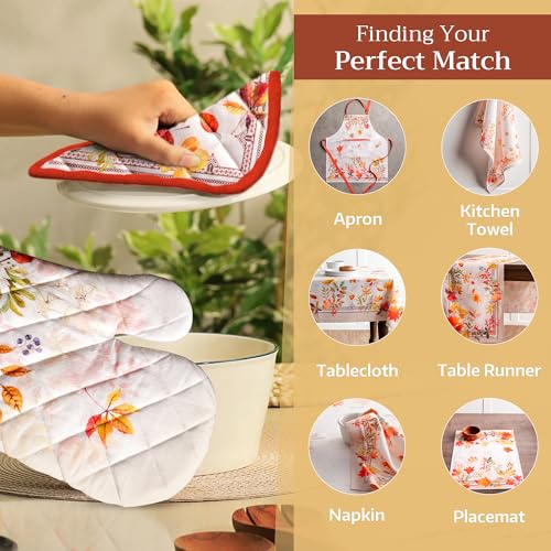 Maison d'Hermine Oven Gloves 100% Cotton Oven Mitt (056 - Amarante / 7.5" x 13" (Oven Mitt))