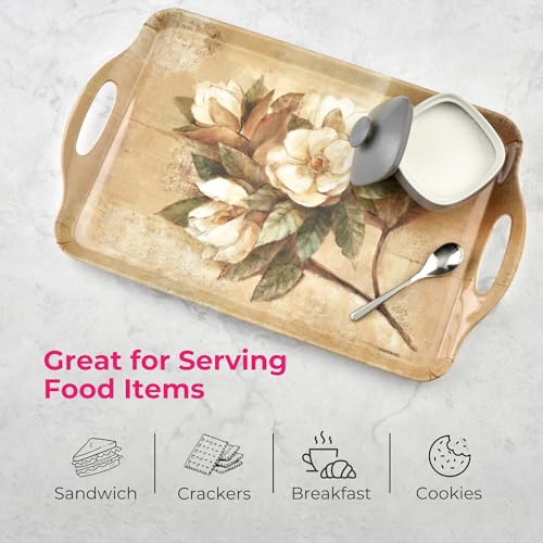 Sugar Magnolia Large Melamine Tray (18.9" x 11.6" / Sugar Magnolia)
