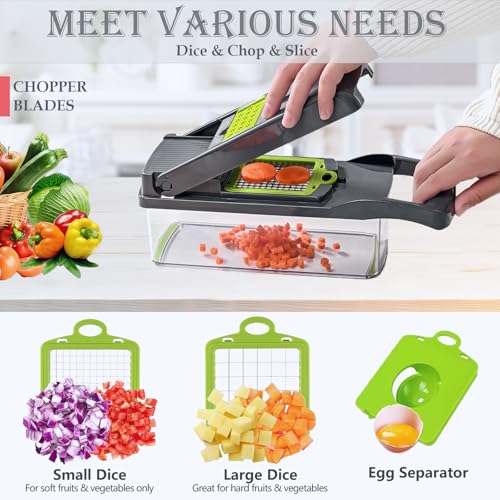 Vegetable Chopper Dicer with Container (Gray)