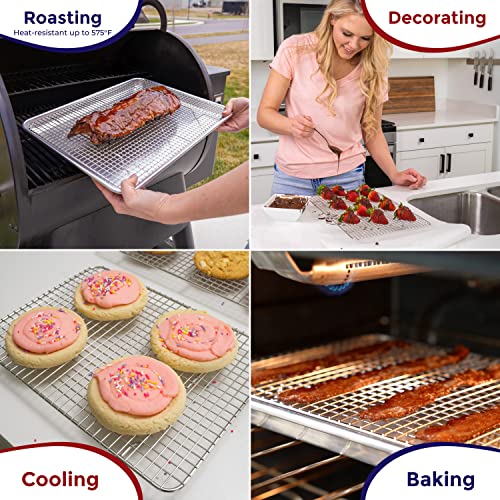 Half Sheet Cooling Rack Stainless Steel Oven Safe Set of 2