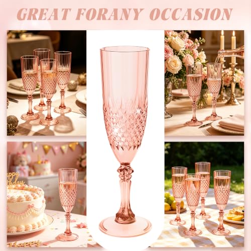 12 Pack Plastic Champagne Flutes (24 Count)