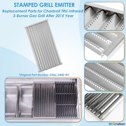 G466-2400-W1 17" Grill Emitter Replacement Parts for Charbroil TRU Infrared 3-Burner 463242516 466242515 466242516 466242615 466242616 463355220 463342420 Charbroil Grill Replacement Parts (17" x 8 1/16")