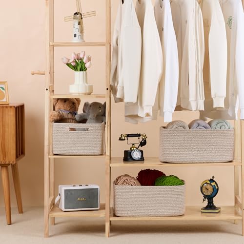Large Storage Baskets for Shelves (2pcs-L17×W13×H7.5" / Natural)